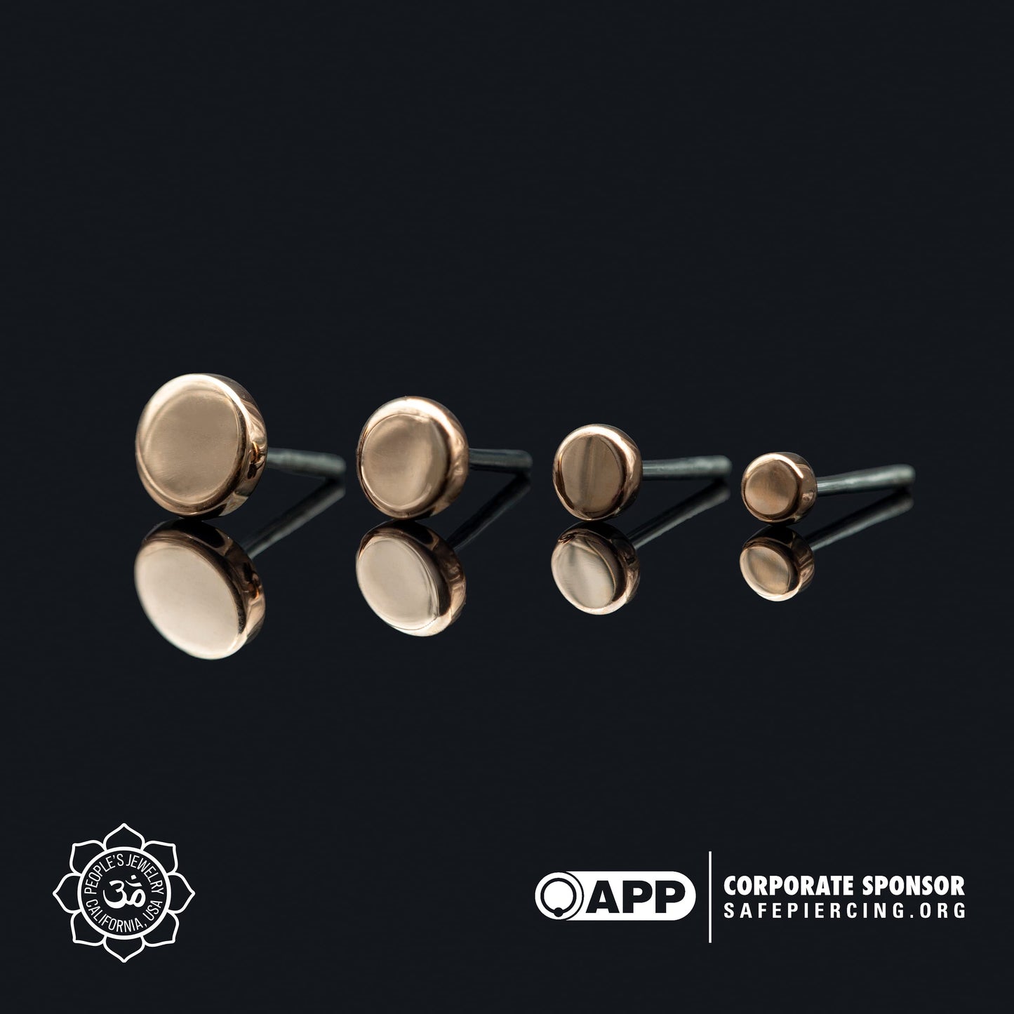 14kt Rose Gold Ends