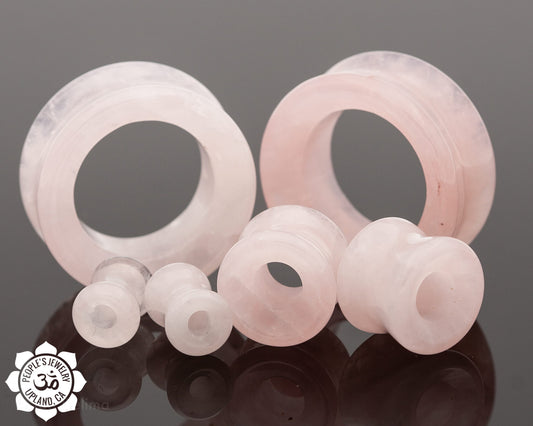 Double Flare Eyelets - Rose Quartz