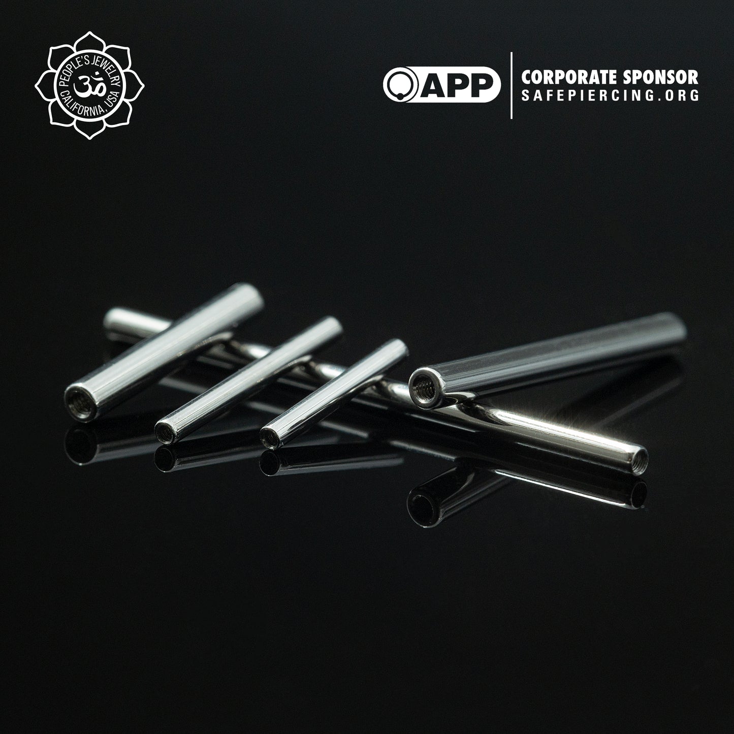Threaded Titanium Straight Barbells