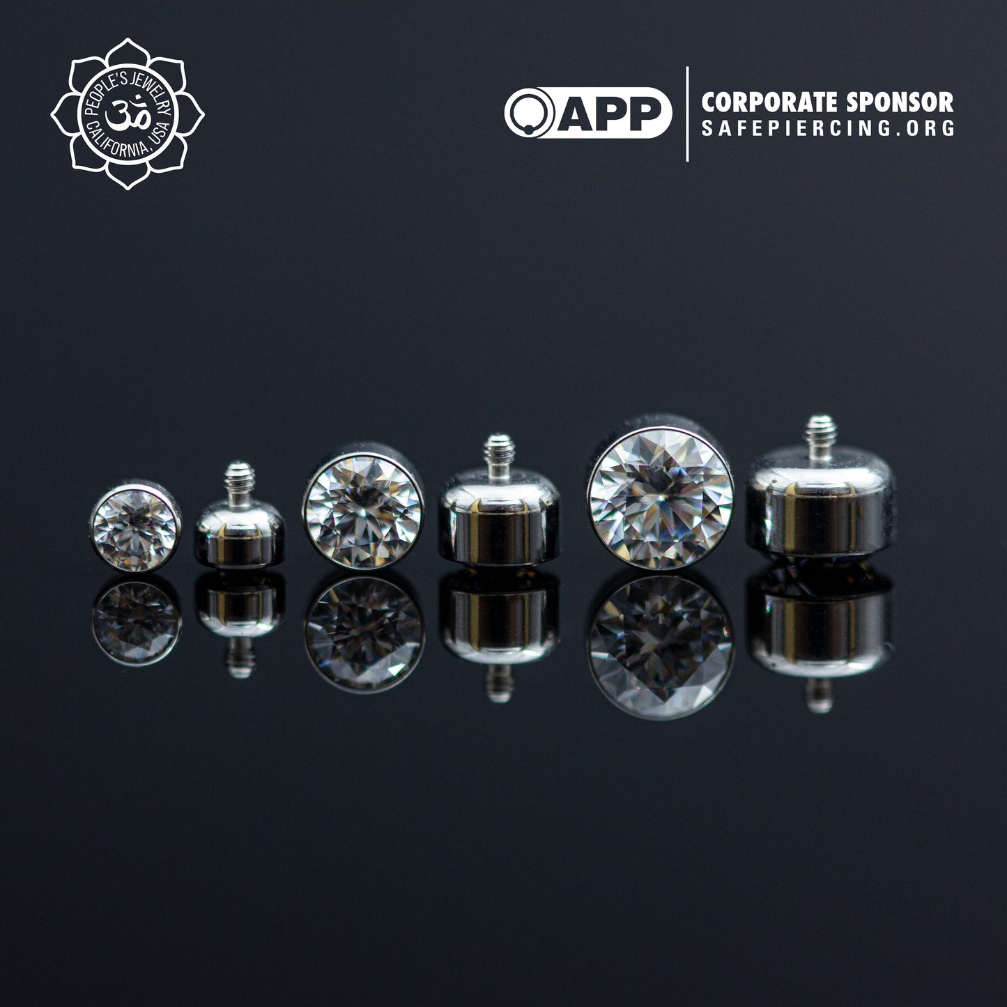 Threaded Titanium Gem Bezel - 3mm, 14g/12g