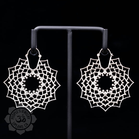 Brass Beaded Lotus Hangers