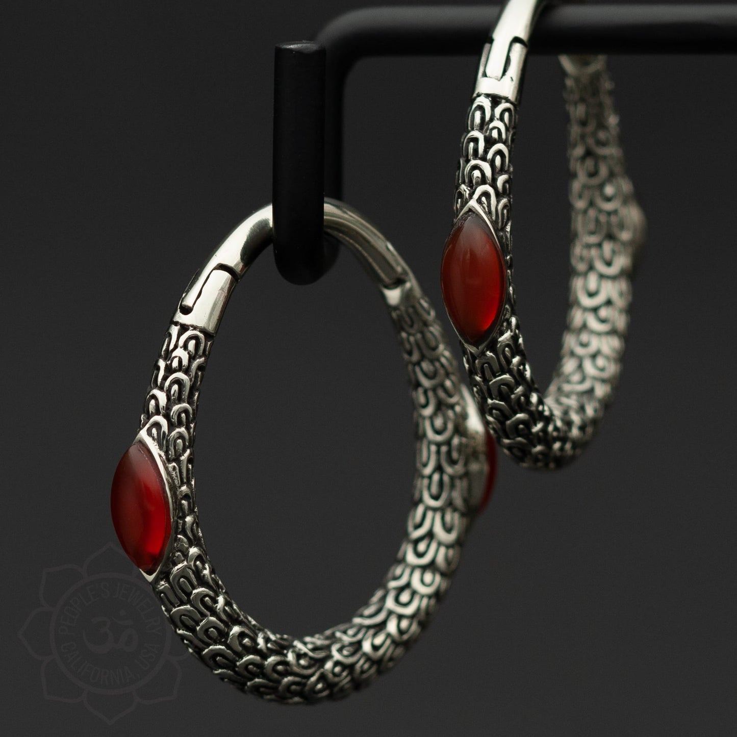 Brass Carnelian Marquise Clicker