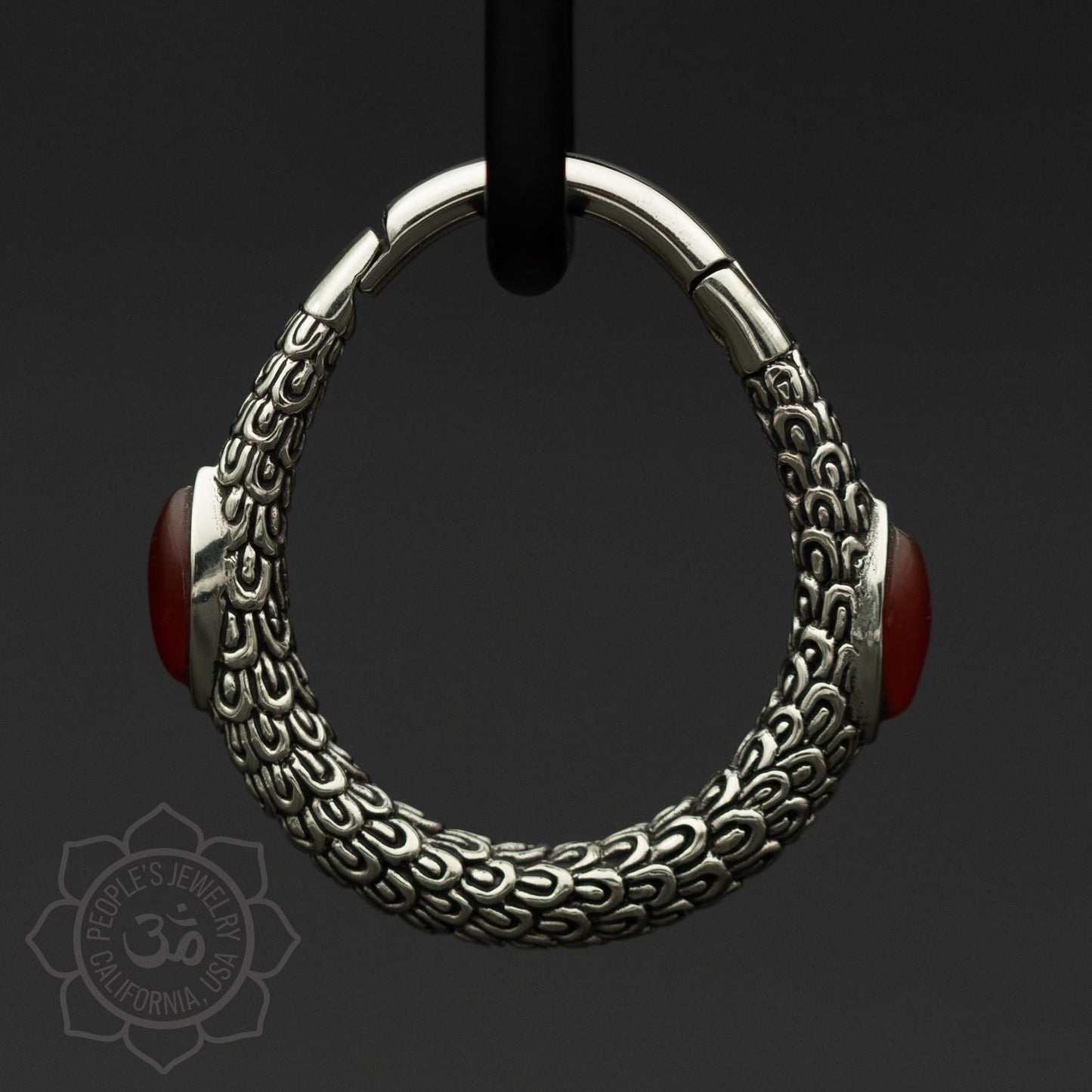 Brass Carnelian Marquise Clicker