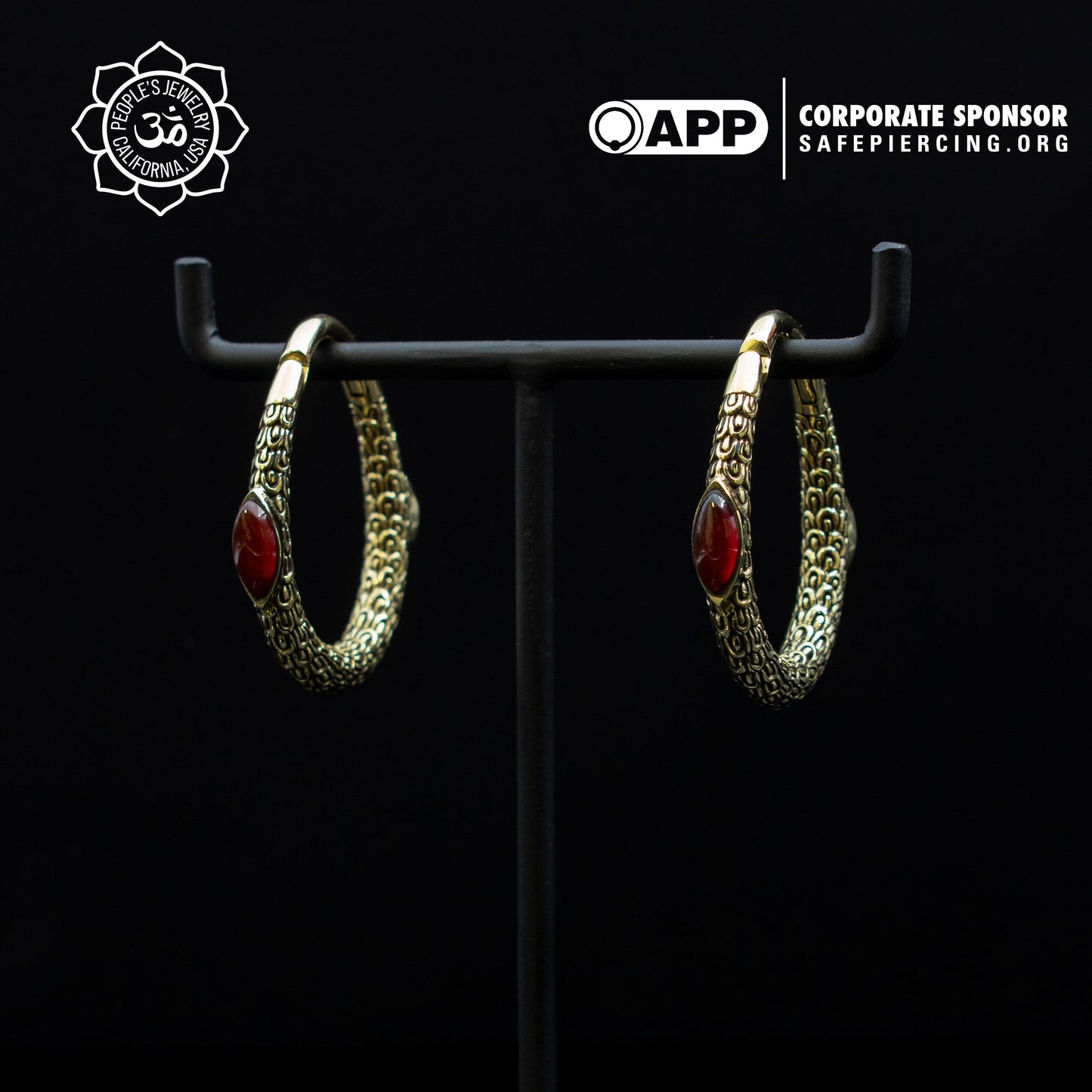 Brass Carnelian Marquise Clicker