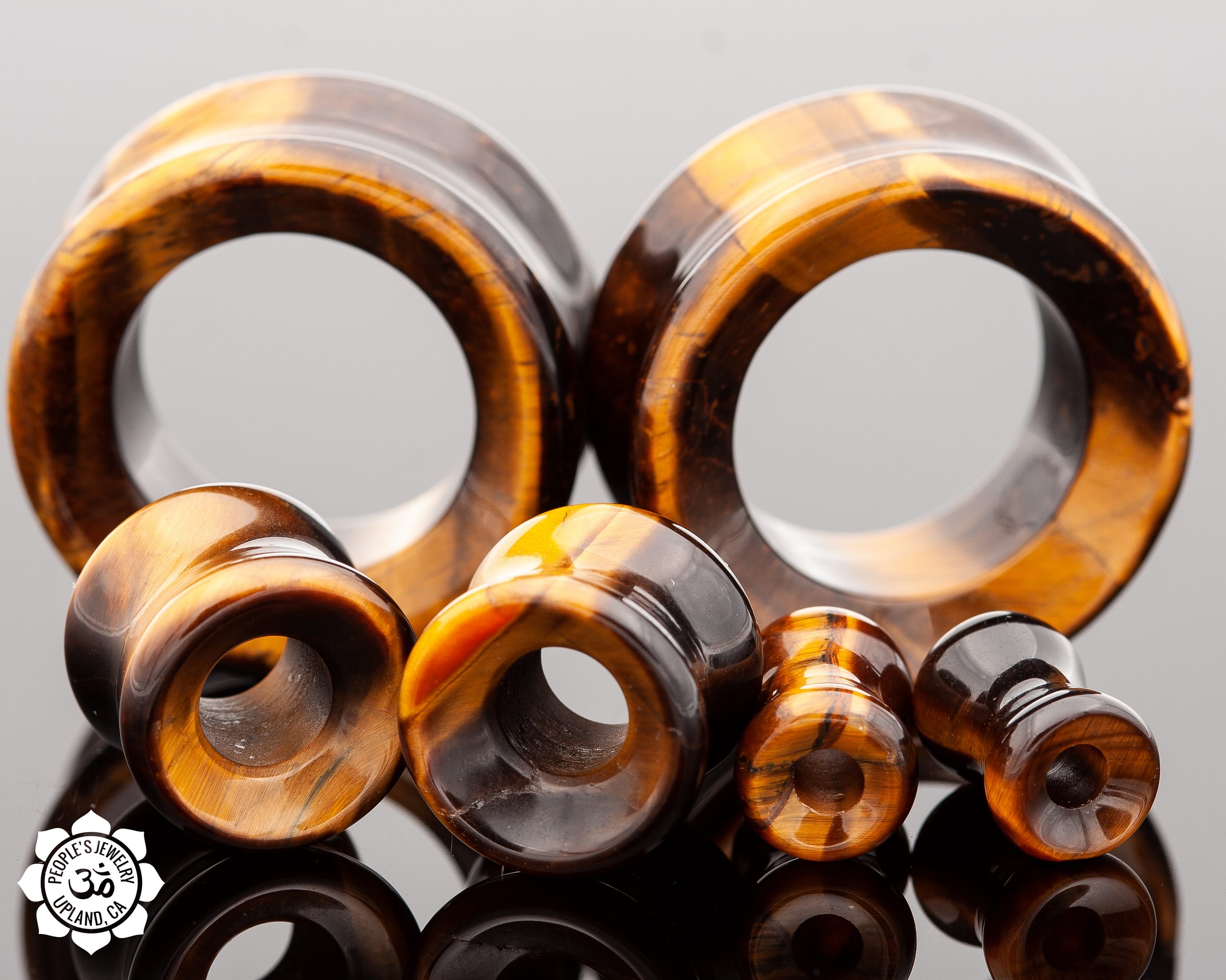 Double Flare Eyelets - Tigers Eye – People's Jewelry